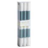 Zodax Modern Candles 10" Set 6 Lt Blue/White