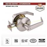 Commercial 2-3/4 in Satin Chrome Leverset