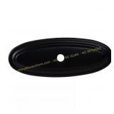 Matte Black Oblong Cabinet Knob Backplate
