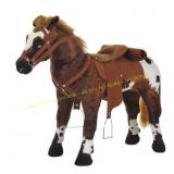 Brown Sound-Making Ride-On Horse Toy