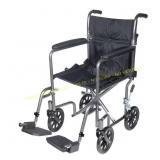 Lightweight Steel Transport Chair with Arms