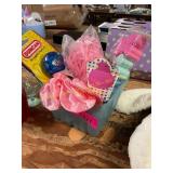 Aster Basket w/ Yo-yo Grass, Bath Soap & Misc