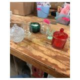 Variety of Glassware & Candle