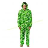 Minecraft Creeper Costume Pajama Union Suit 2/3X