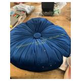 Blue Throw Pillow & Stacking Planters