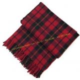 Wallace Red Tartan Wool Blanket 70x60
