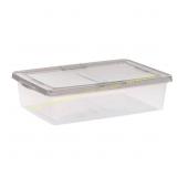 6ct 28 qt Snap Top Storage Box - Clear/Gray Lid