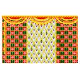 SATVIK 8x5 Pooja Backdrop Cloth, Polyester