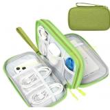 FYY Electronic Organizer: Cable Case Green- plasti