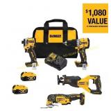 DeWalt 20-V Max Li-Ion 4-Tool Combo Kit (2x4Ah)