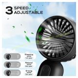 BLUE Mini USB Rechargeable Fan 3 Speeds