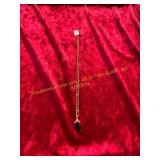 Ladies 20in Luxury Oval Gem Pendant Necklace