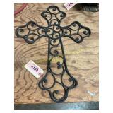 Scroll Cross Metal Wall Art
