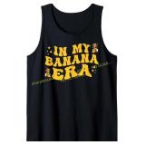 WHITE S In My Banana Era Banana Lover Retro Tank T