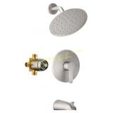 Brushed Nickel Tub Shower Faucet Set