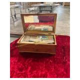 Mirrored Jewelry Box + Sports Cards