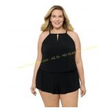 Aqua Green Women s Plus Romper, 1X