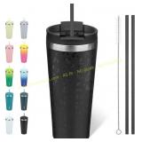 BJPKPK 22oz Insulated Tumbler, Lid Straw