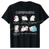 GRAY XL Retro Cat Affirmation T-Shirt for Cat Owne