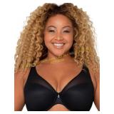 Curvy Couture Womens Sheer 44DD Mesh Plunge Bra