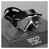 Adult Pano 3 Window Scuba Mask with Anti-Fog