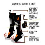 ActionHeat AA Battery-Heated Wool Socks