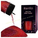 Renfio Holographic Glitter Powder 2.11oz Red