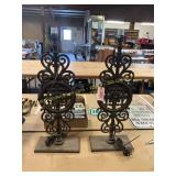 2ct Vintage Wrought Iron Lamps