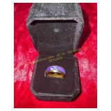 Ladies Daily Wear Blue Banded Ring Size 6