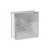 Diamond Pattern Glass Block 8x8x3 (10-Pack)