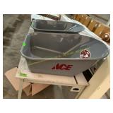 Metal wheel barrow tray