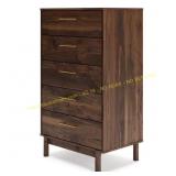 Calverson Brown 5-Drawer Chest, 29.88 in.