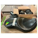 Motorcycle seat and speaker system