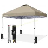 CROWN SHADES 10x10 Pop Up Canopy, Beige