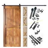 48x80 in. 5-in-1 Pine Sliding Barn Door (DOOR ONLY