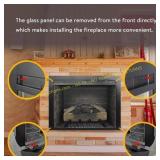 Black Wall Mount Electric Fireplace Insert