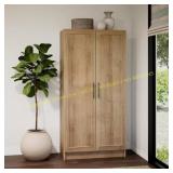 Elite Natural Oak 65 in Cabinet with Shelves