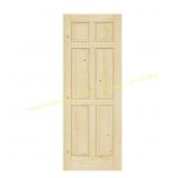 30 in. x 80 in. 6-Panel Pine Door Slab