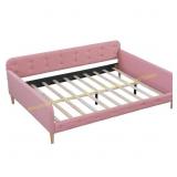 Nestfair Pink Upholstered Full Daybed
