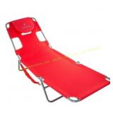 Ostrich 72x22" Chaise Reclining Chair, Red