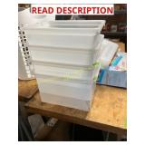 4ct Storage Totes Unknown Brand & Size