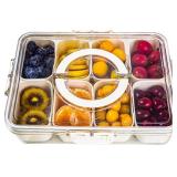 Divided Serving Tray with 8 Compartments 4-ct