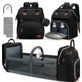 DERJUNSTAR Diaper Bag Backpack, Portable Pad