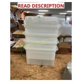 4ct Storage Totes Unknown Brand & Size