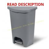Glad Trash Can with Odor Lid, 13 Gal Grey