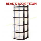 Homz 6-Drawer Clear Plastic Storage Tower