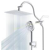 Hibbent CUPC Shower Head Combo: 10" Rainfall