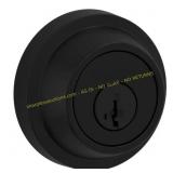 Kwikset Round Matte Black Deadbolt 2-pk