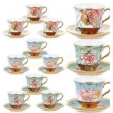 Tea Cups & Saucers Set   Floral Tea Set