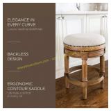 Maven Lane Pullman Bar Stool, Alabaster White